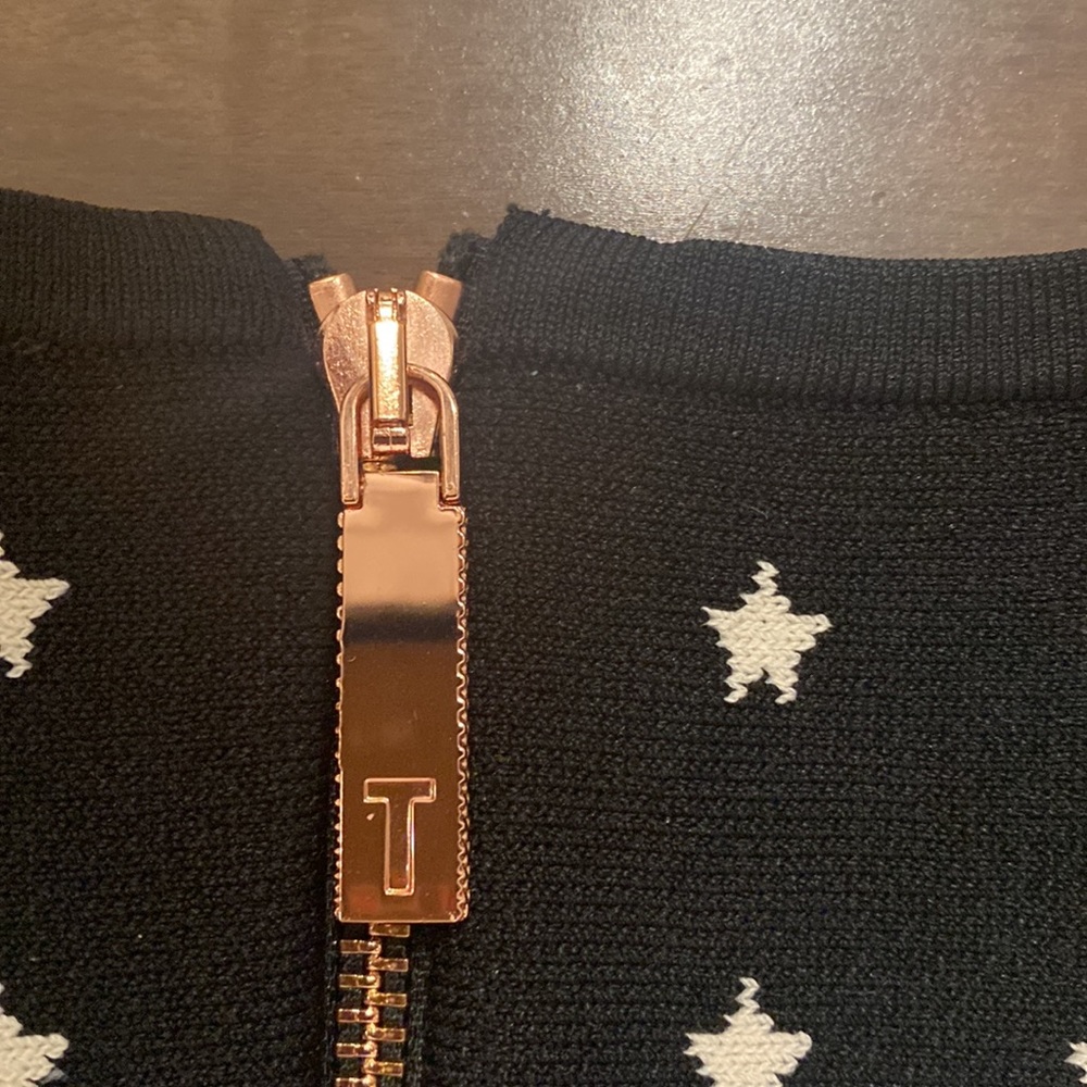 Ted Baker Black and White Star Midi Dress - Picture 5 of 6